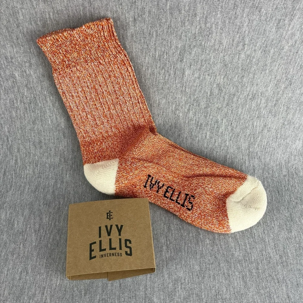 Ivy Ellis Inverness Quarter Socks Womens Size UK 3-8 JOJO Orange/Red NEW